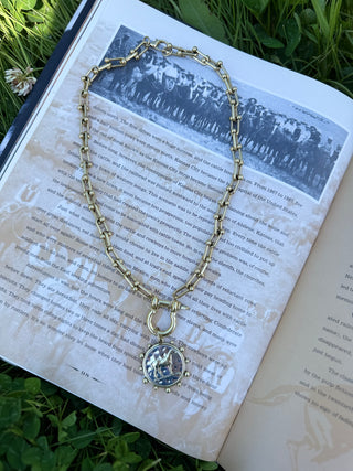 The Horse Medallion Necklace in Gold
