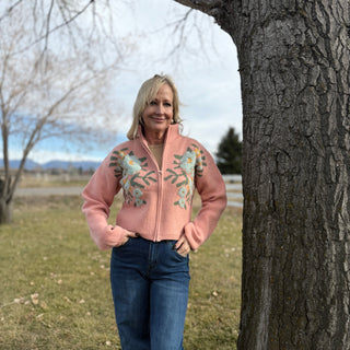 The Sheena Floral Zip Cardigan