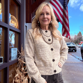 The Heather Speckled Wool Cardigan