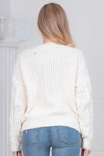 The Jessie Jewel Cable Knit Sweater