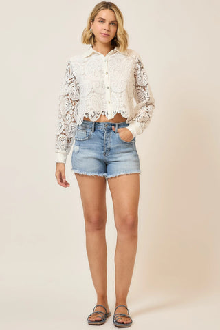 The Tiana Lace Overlay Top