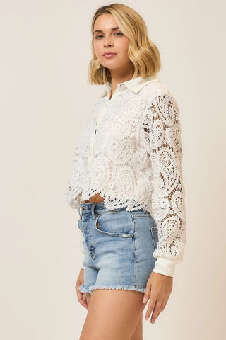 The Tiana Lace Overlay Top