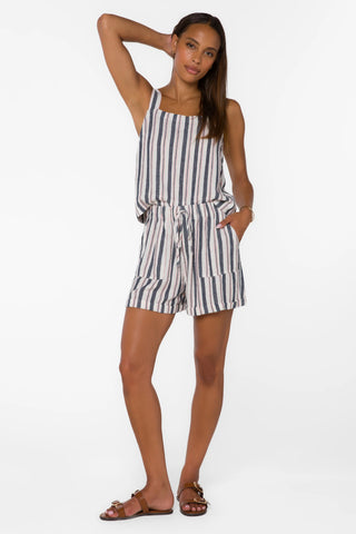 The Marisa Striped Linen Blend Tank