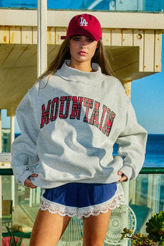 The Mountain & Lake Reversible Mock-Neck Sweatshirt