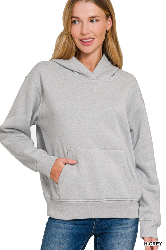 Heather Gray Hoodie & Short Sweat Set