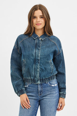 The Anna Denim Bomber Jacket