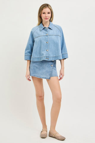 The Georgia Cropped Cape Jacket