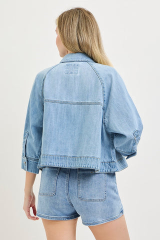 The Georgia Cropped Cape Jacket