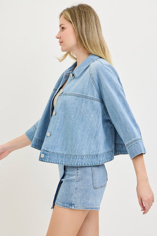 The Georgia Cropped Cape Jacket