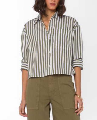 The Stormi Cropped Button-Down Shirt