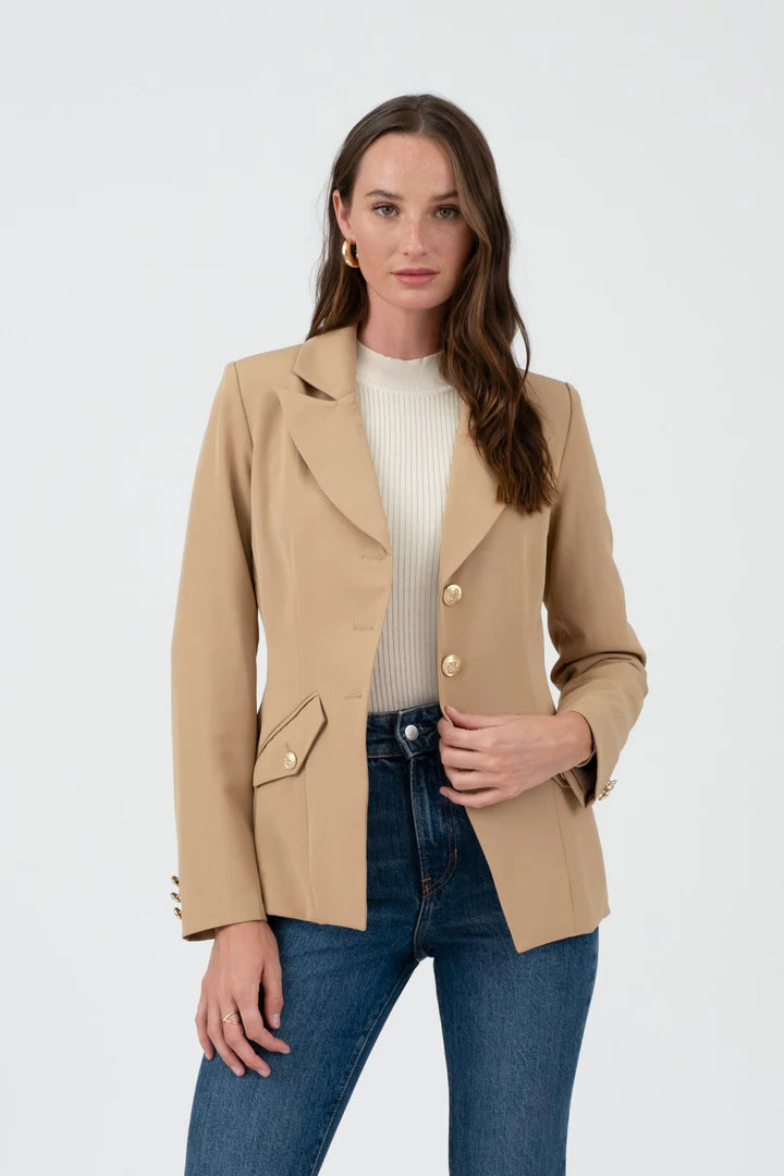 The Holly Gold Button Blazer