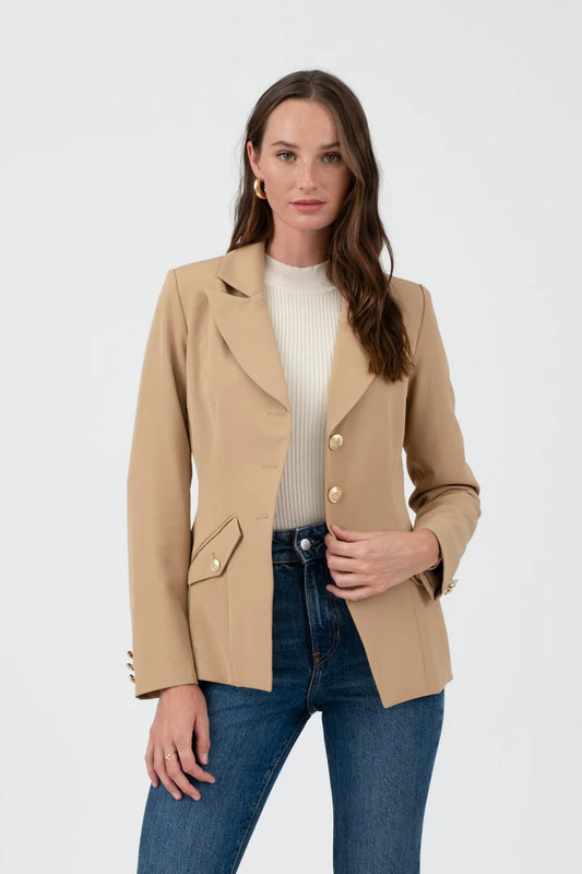 The Holly Gold Button Blazer