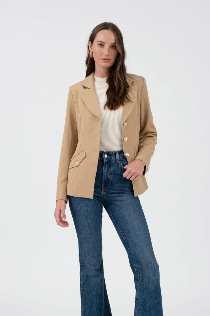 The Holly Gold Button Blazer