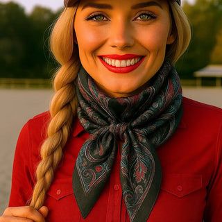 The Black Floral Wild Rag / Scarf