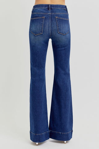 The Trisha Tummy Control High Rise Flare Elastic Band Jeans