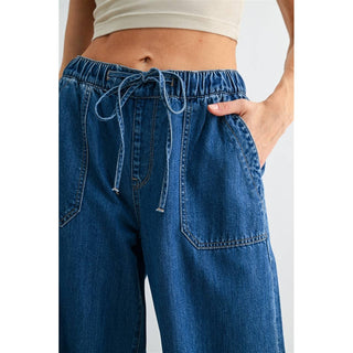 The Matisse Indigo Wide Leg Drawstring Pant