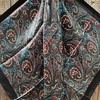 The Black Floral Wild Rag / Scarf