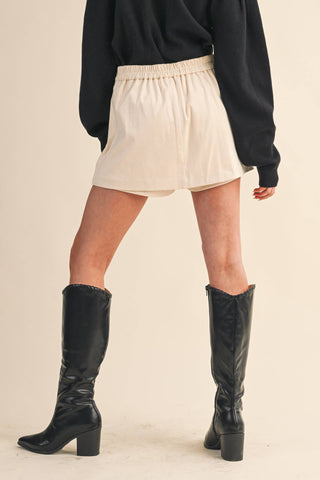 The Jacey Studded Suede Skort