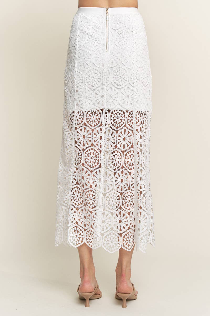 The Sunny Lace Midi Skirt