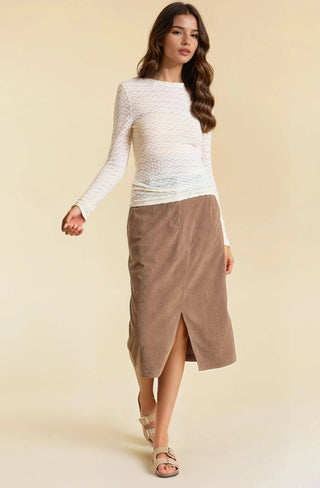 The Bonnie Textured Lace Stretch Top