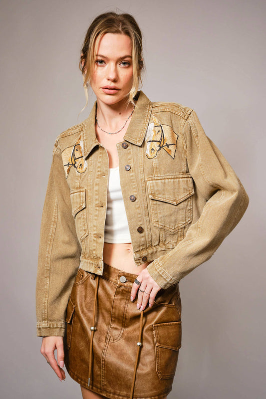 The Madison Embroidered Denim Jacket