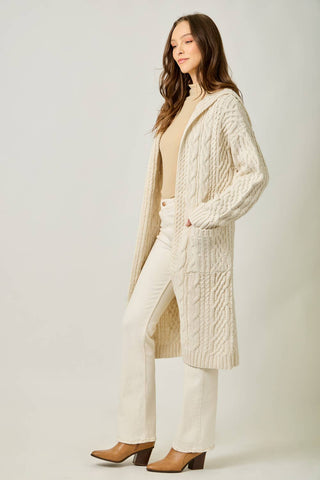 The Sunday Stroll Cable Long Cardigan