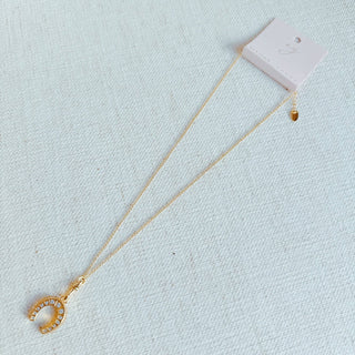 The Pavé Horseshoe Pendant Necklace