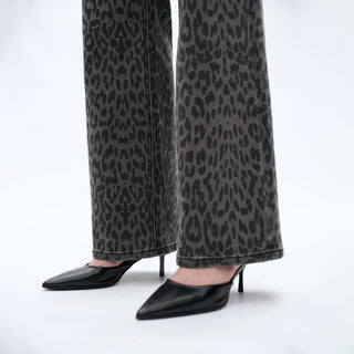The Callie Cowgirl Black Leopard Jeans