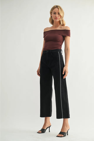 The Barrel Jean Twist Seam in Black