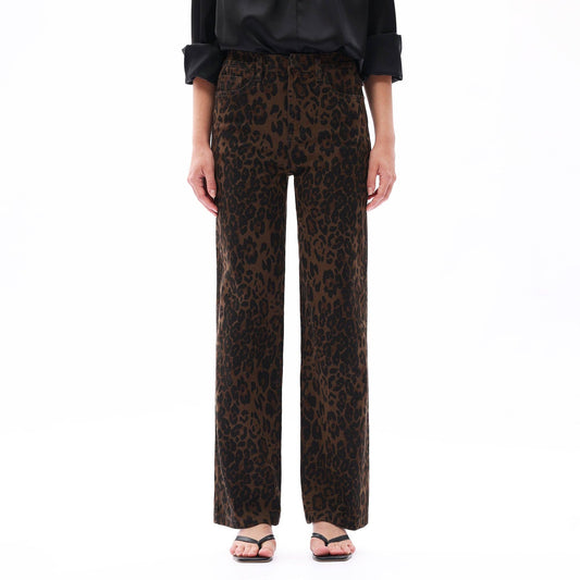 The Paloma High Rise Leopard Print Denim