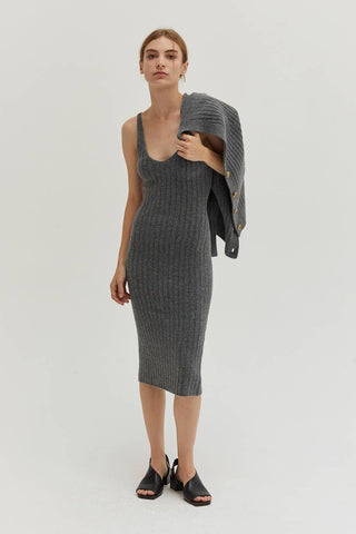 The Silver Sage Ribbed Sweater Set