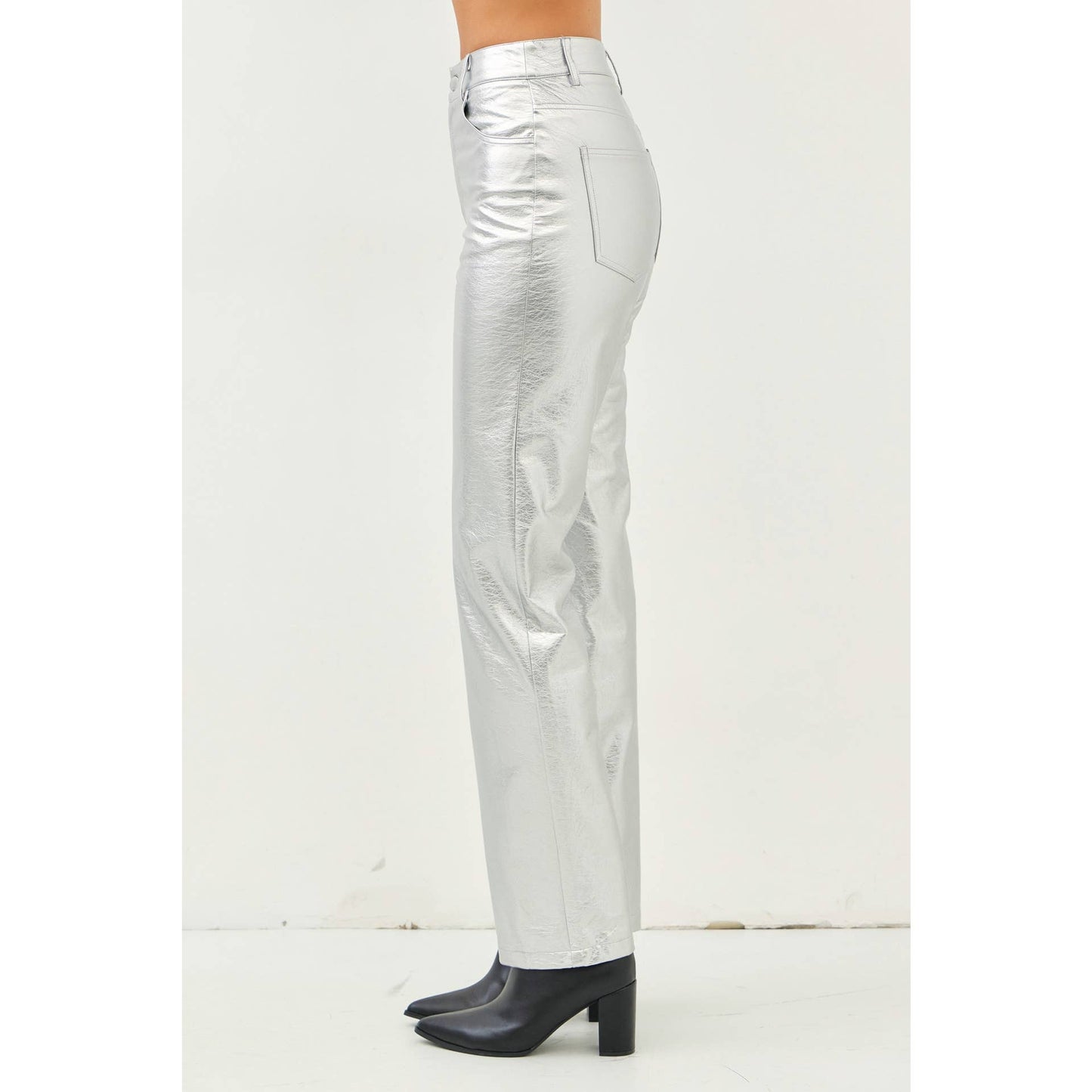 The Sissy Silver Metallic Pants