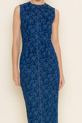 The Jenna Denim Jacquard Dress