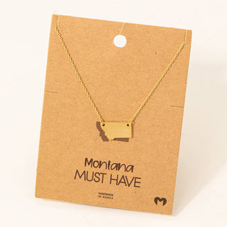Montana State Pendant Necklace