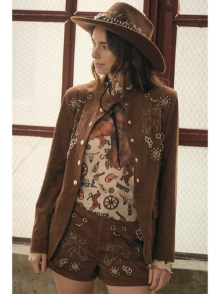 The Horse Studded Embellished Blazer