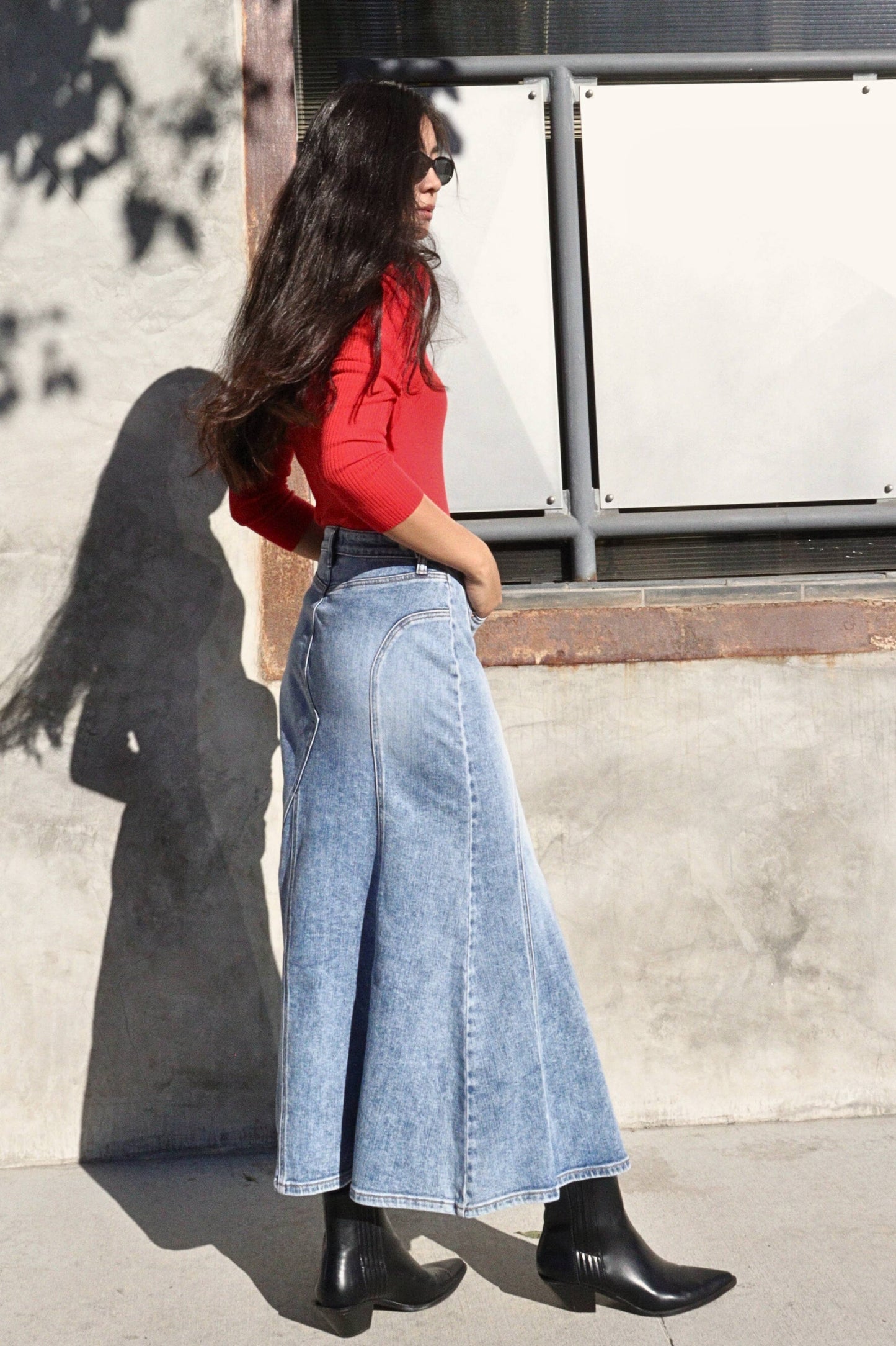 The Desiree Denim Maxi Skirt