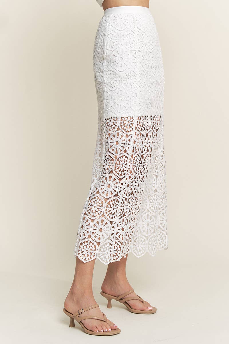 The Sunny Lace Midi Skirt