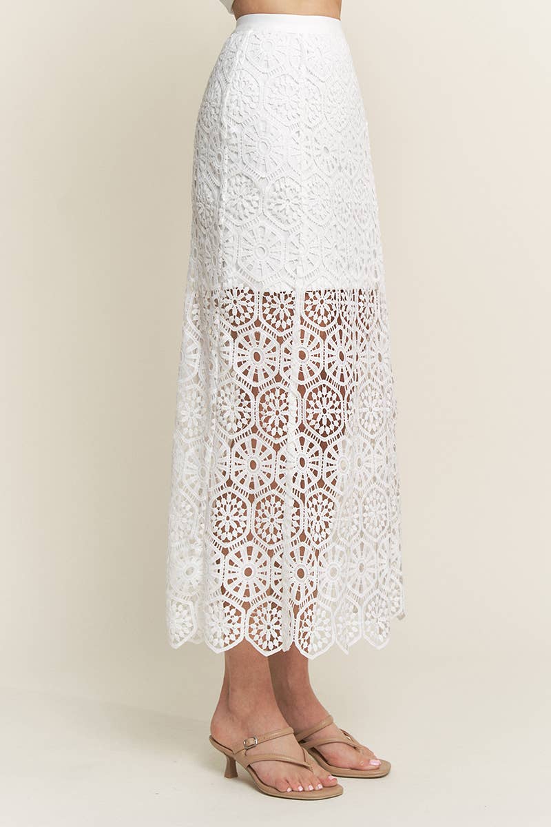 The Sunny Lace Midi Skirt
