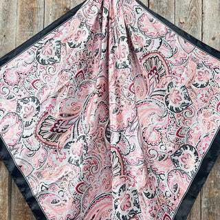 Pink & Black Paisley Wild Rag/Scarf WR3415