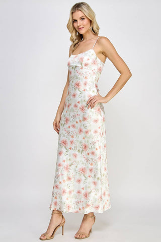 The Izzy Satin Maxi Dress