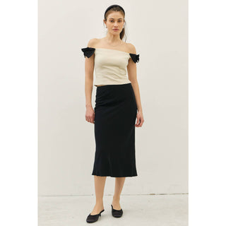 The Bethany Bow Detail Off The Shoulder Top