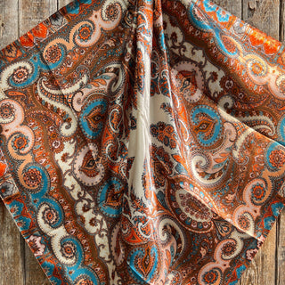 The Tan & Cream Paisley Wild Rag / Scarf