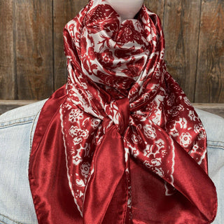 The Red & Cream Paisley Wild Rag / Scarf