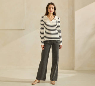 The Alaina Denim Pants with Woven Pocket Detail