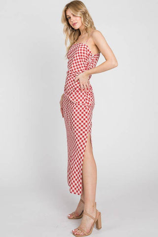 Sweet Tea Gingham Midi Dress