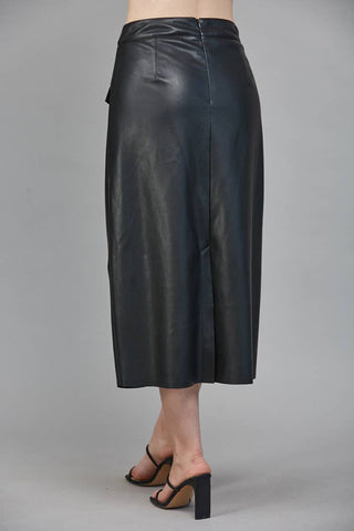 A Certain Something Vegan Leather Skirt