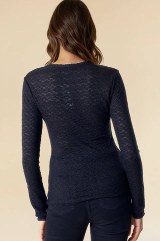 The Bonnie Textured Lace Stretch Top