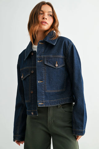 The Bridger Faux Fur Denim Jacket