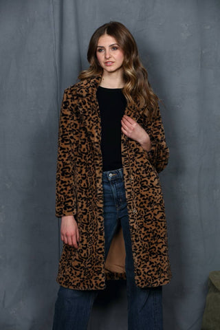 The Animal Print Faux Fur Overcoat – Women's Statement Coat