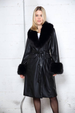 The Tinsley Faux Leather Coat